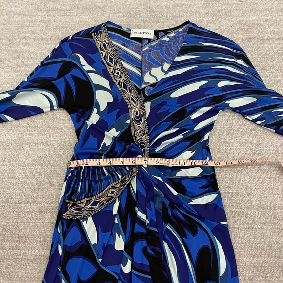 Emilio Pucci Beaded Wrap Dress - Picture 8 of 12